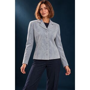 Vintage Andrea Viccaro Blazer Jacket 100% Suede Leather 90s Y2K Light Blue L